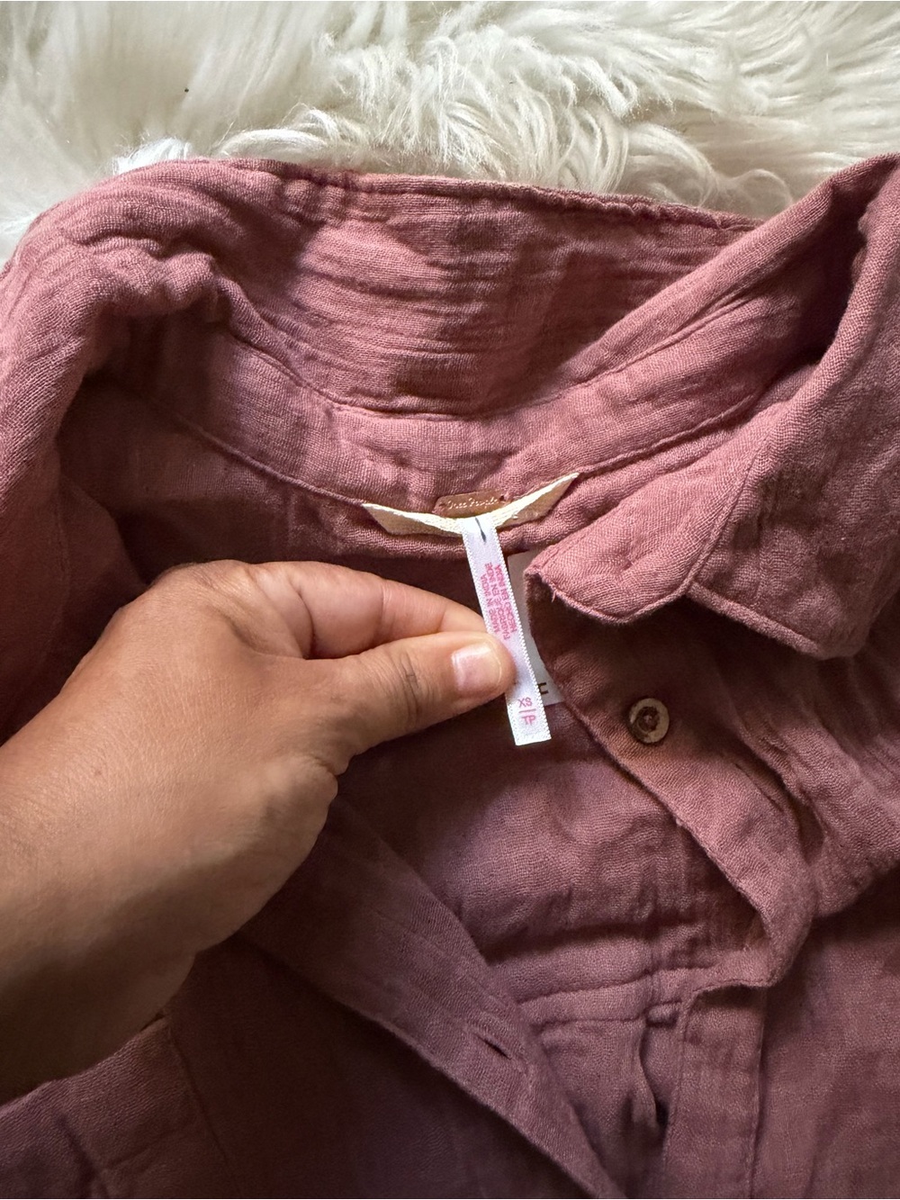 Free People The Voyager Shirtdress mauve gauze. Sz XS. NEW - Picture 6 of 6